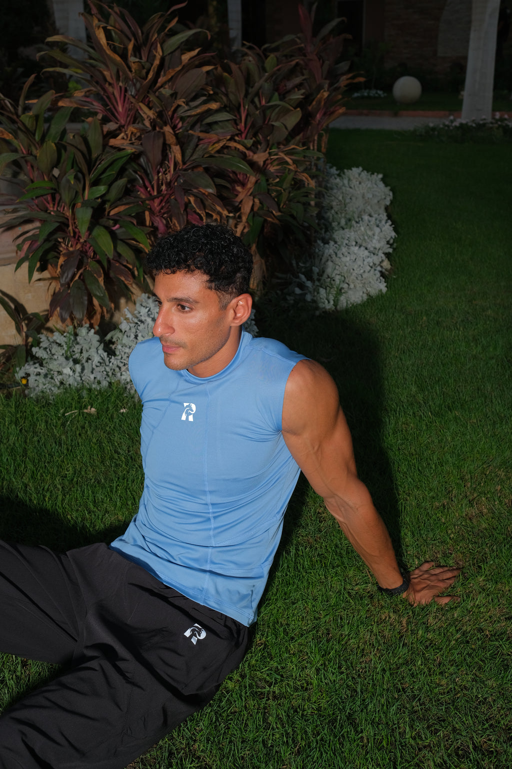 Remus M-HS More Comfortable Light Blue Antibacterial DRI-FIT Sleeveless Tee For Training